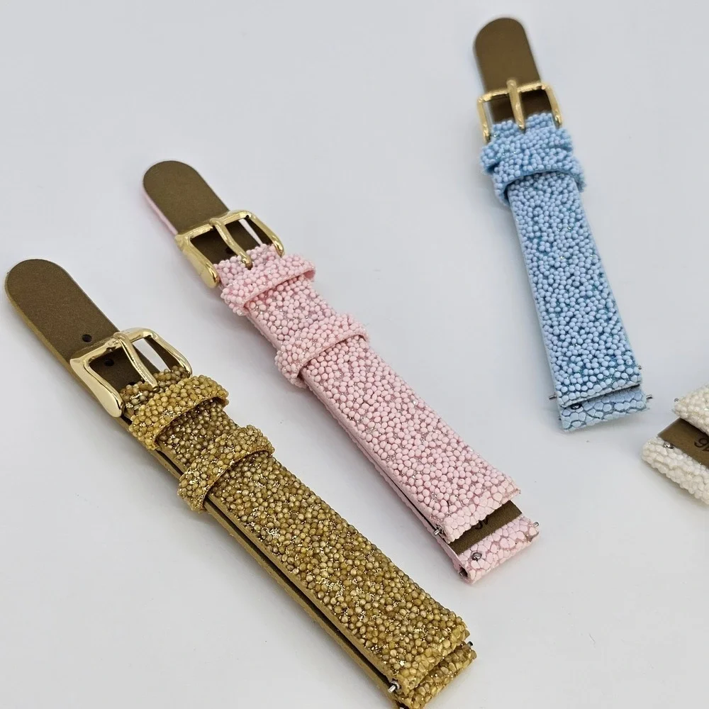 5X Invicta 16MM Multicolors Genuine Leather Band Straps Gold Buckle‎